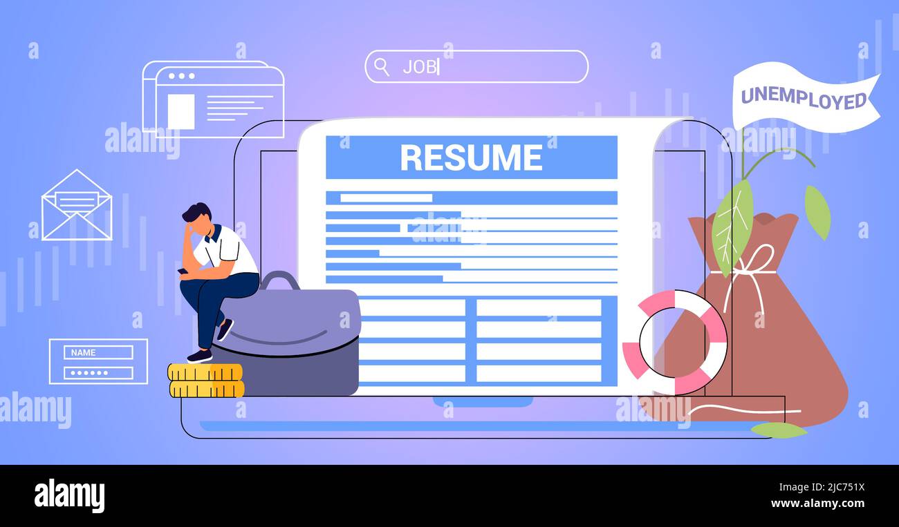 El concepto de desempleo despide a los empleados problemas sin empleo