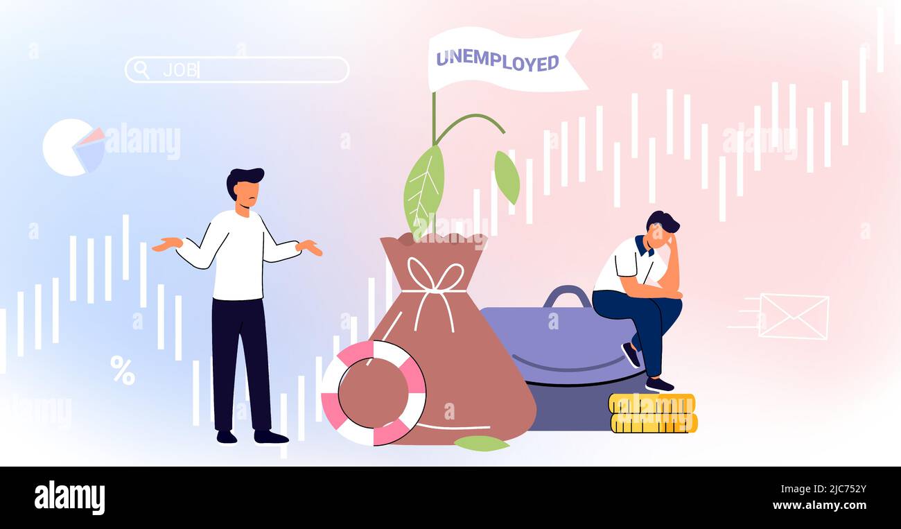 El concepto de desempleo despide a los empleados problemas sin empleo