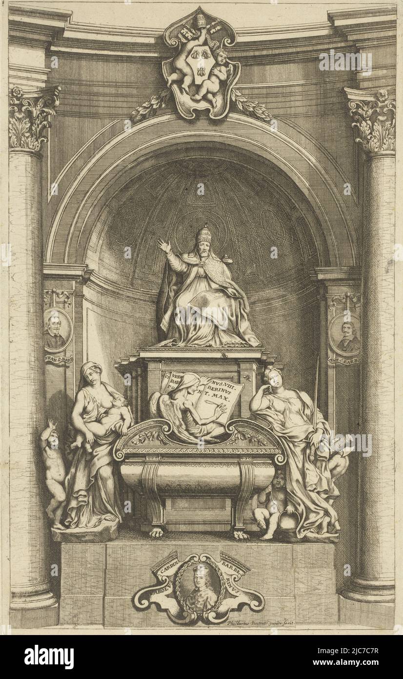 Tumba del Papa Urbano VIII en la Basílica de San Pedro, Roma, por