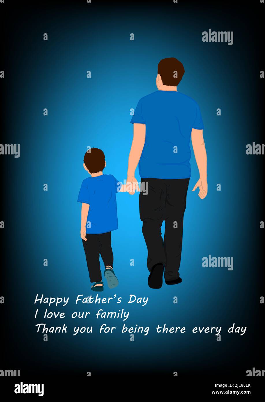 Diseño gráfico Padre sosteniendo a los jóvenes en las manos Concepto Feliz  Día del Padre tarjeta de felicitación ilustración vectorial Imagen Vector  de stock - Alamy