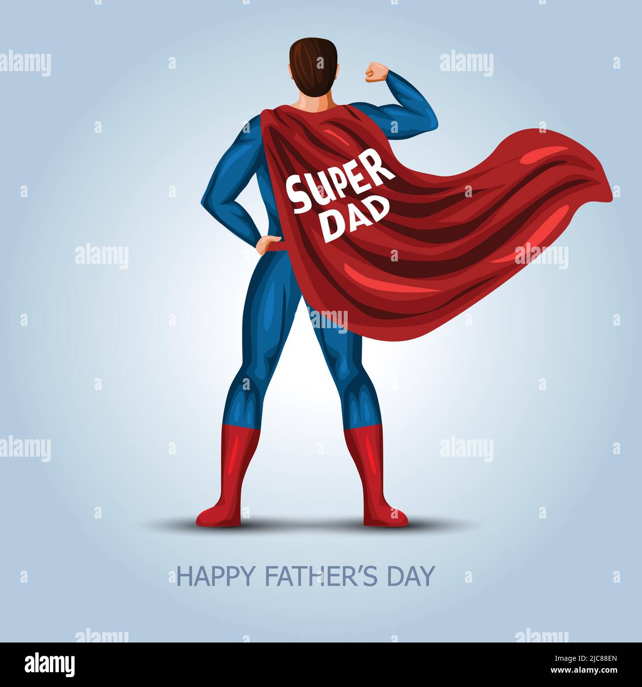 feliz día del padre super papá. diseño de la ilustración del vector ...