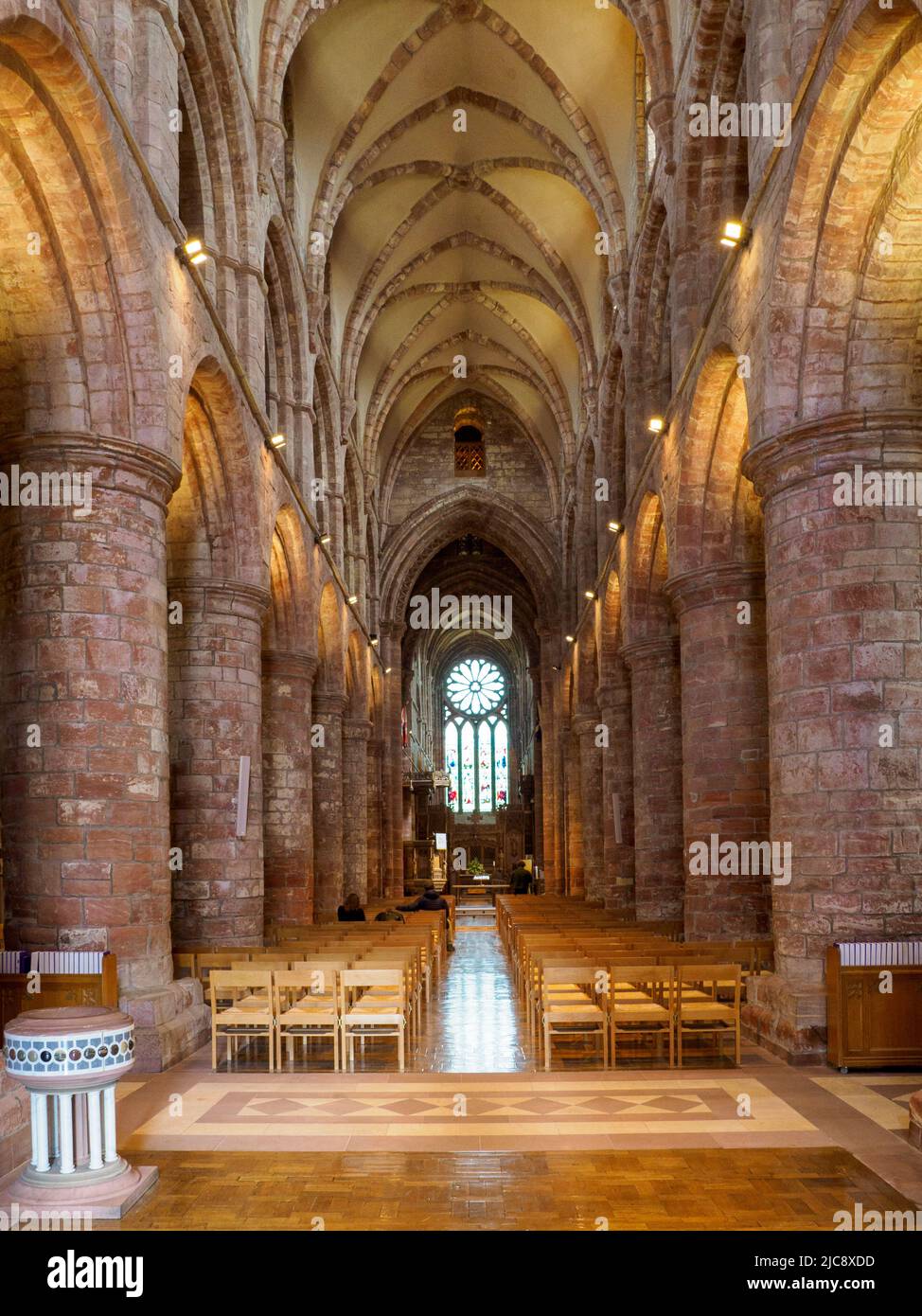 Catedral de San Magnus en Kirkwall, Islas Orkney, Escocia Foto de stock