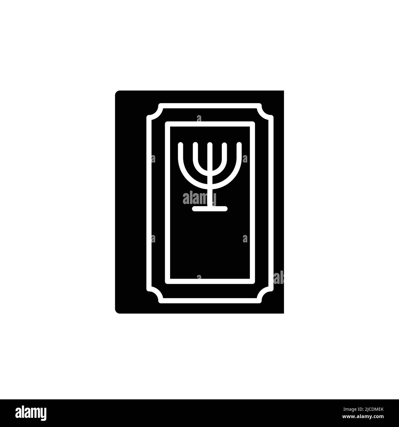 Icono de color de línea de libro tahax judío. Elemento vectorial aislado. Ilustración del Vector