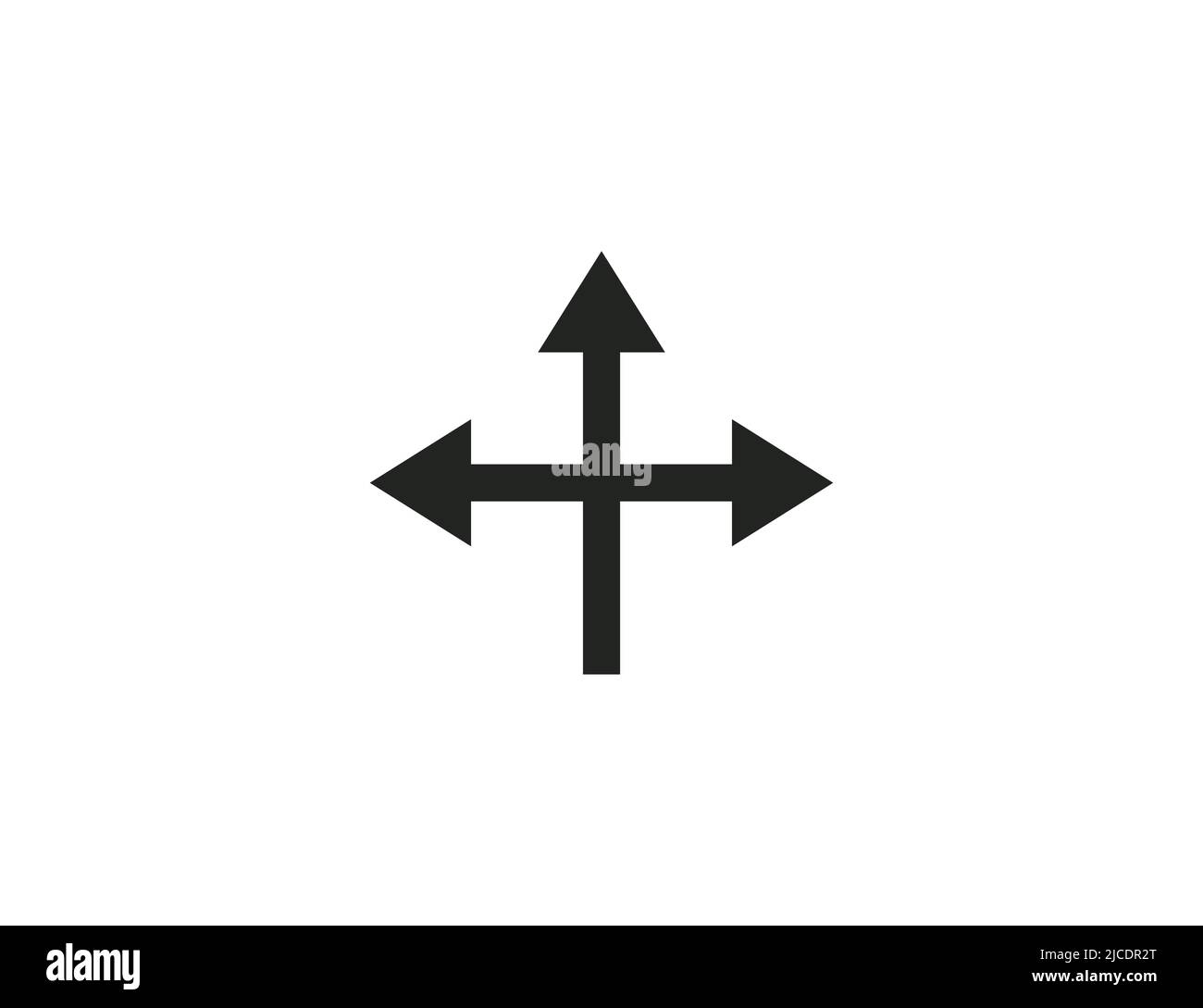 Flecha de tres direcciones, icono de dirección. Ilustración vectorial. Ilustración del Vector