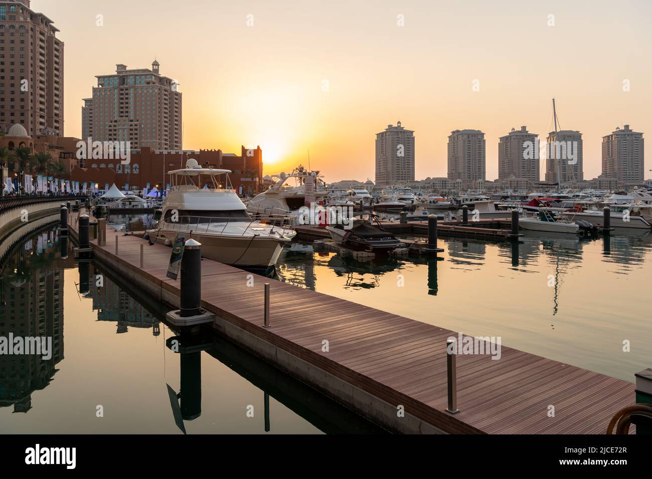 Porto Arabia Peral Qatar. Isla artificial Foto de stock