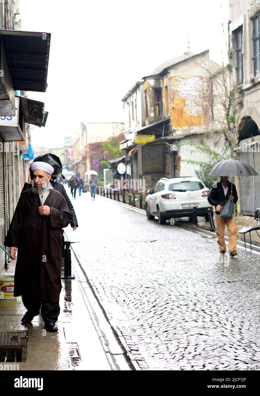 Un día lluvioso en Estambul, Turquía. Foto de stock