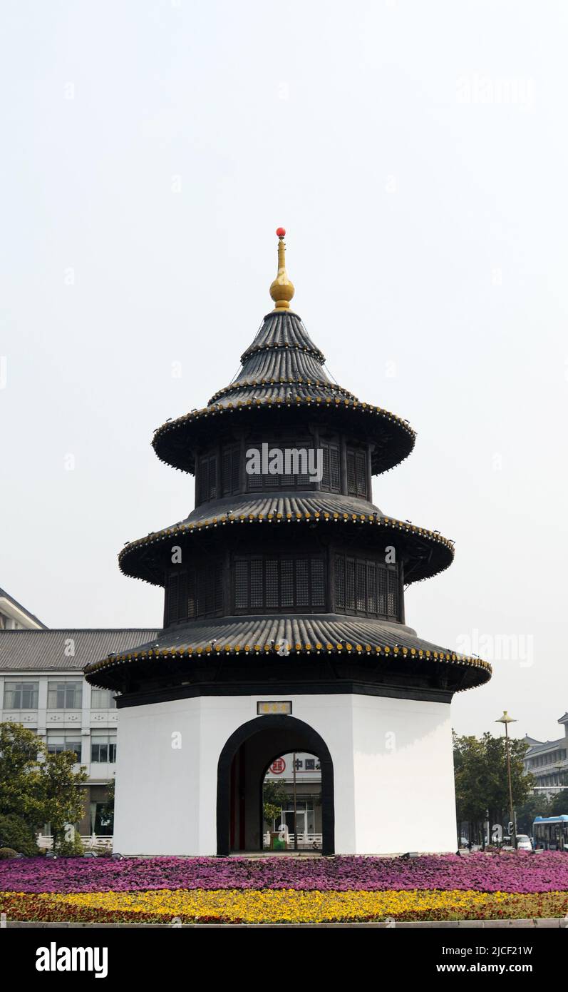 Pabellón Wenchang en Yangzhou, China. Foto de stock