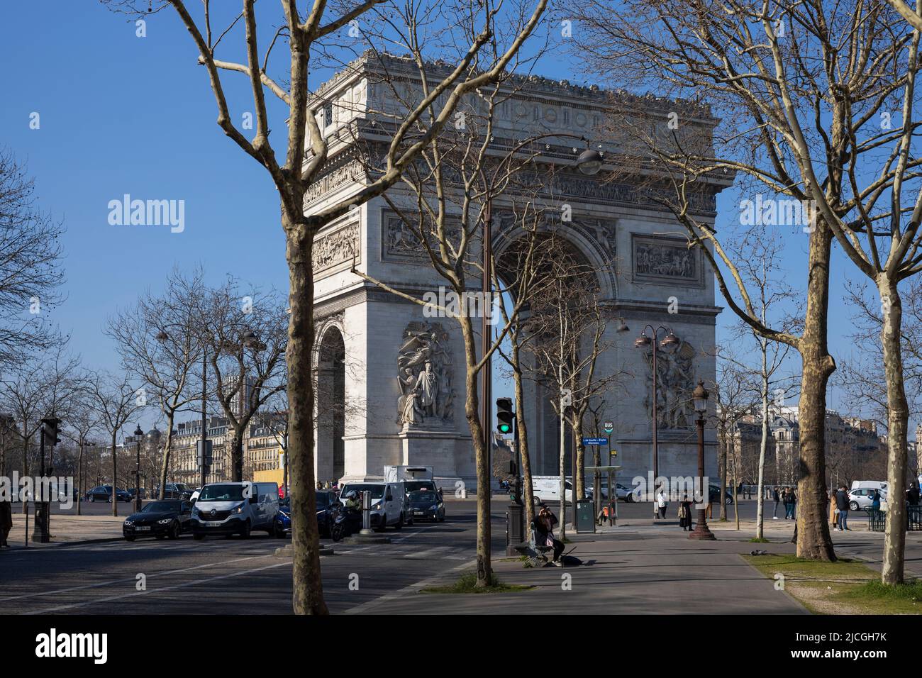 Arc de Triomphe, Paris, Francia Foto de stock