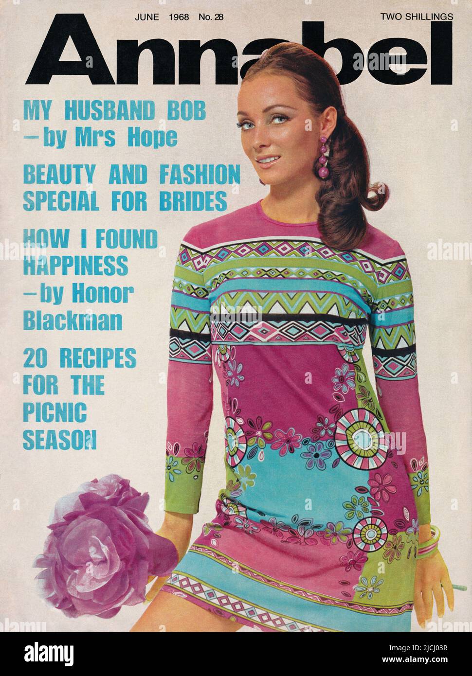 Portada de la revista Vintage de la revista femenina Annabel para junio de 1968. Foto de stock