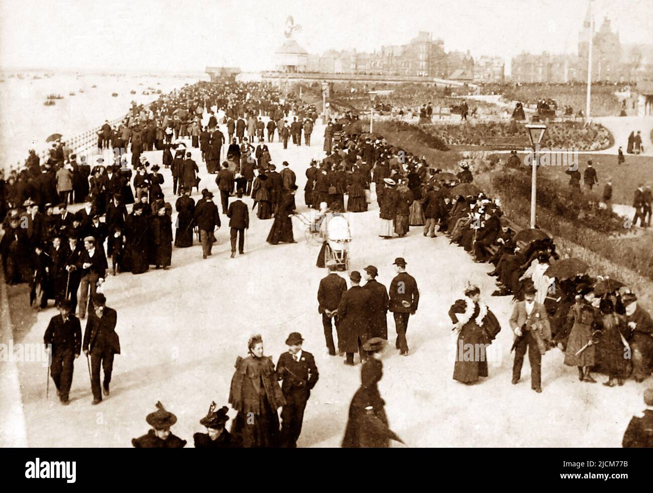 Southport Promenade, 1900 Foto de stock