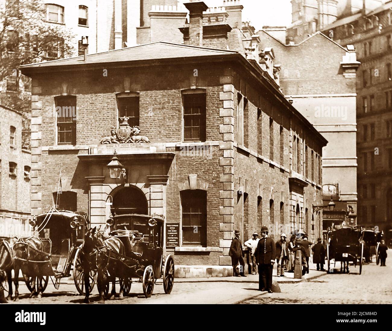 La Oficina de Carruajes de Londres, época victoriana Foto de stock