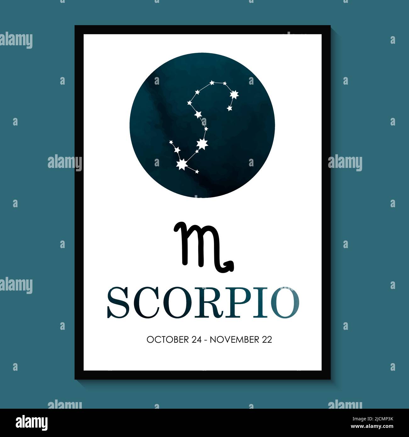 Zodíaco Escorpio. Icono del zodíaco Escorpio. Ilustración vectorial de