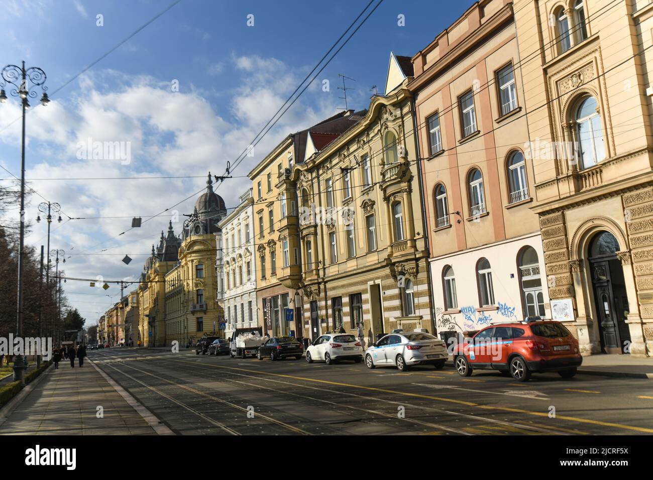 Zagreb: Plaza ante Starcevica. Croacia Foto de stock