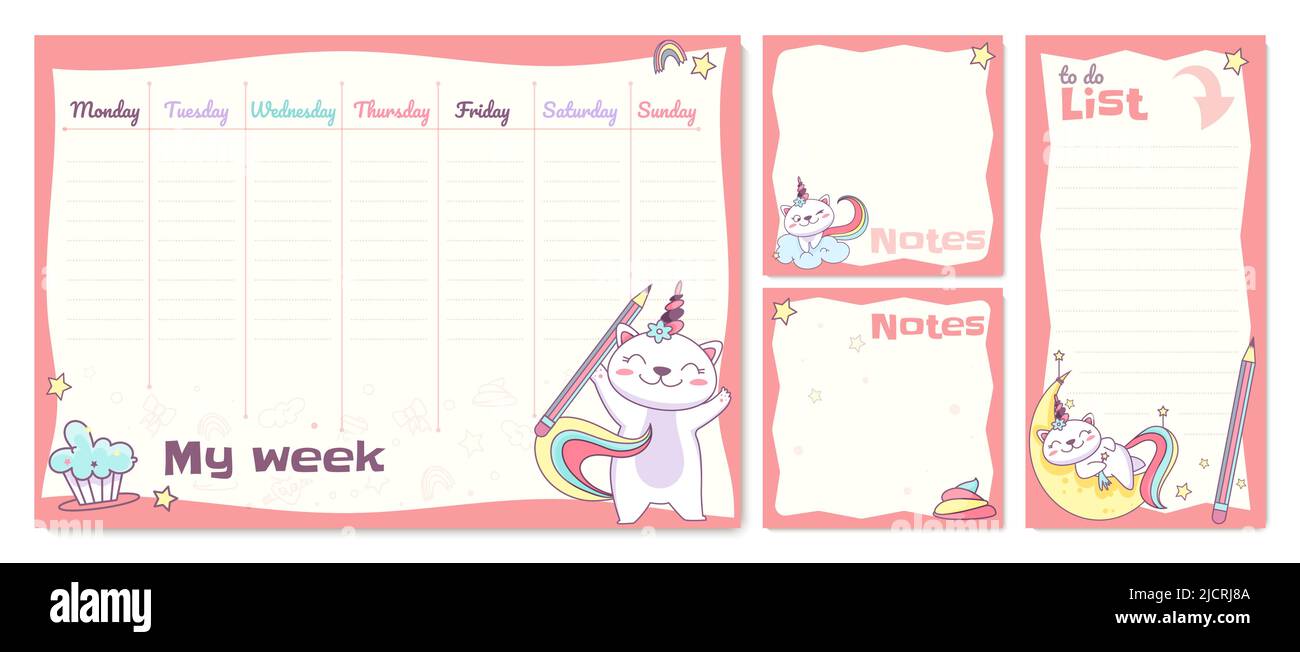 Tarjetas planas de hitos mensuales para bebés con gatos unicornio