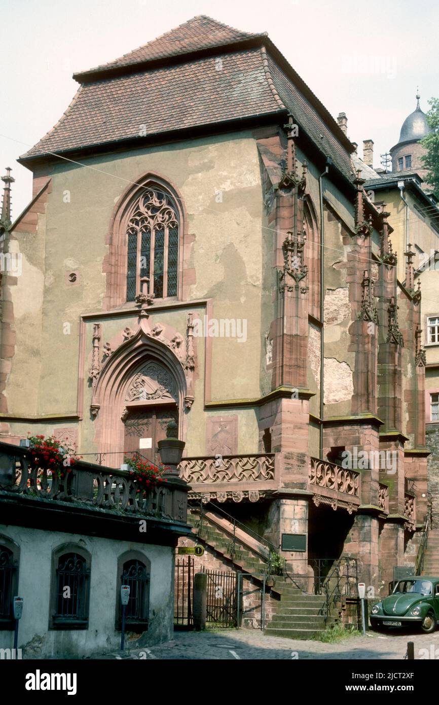 Capilla de San Kilian en 1982, Wertheim am Main, Baden-Württemberg, Alemania Foto de stock