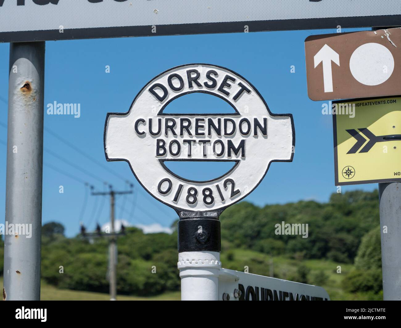 Puerto de referencia de red para Curredon Bottom(018812) en Dorset, Reino Unido. Foto de stock