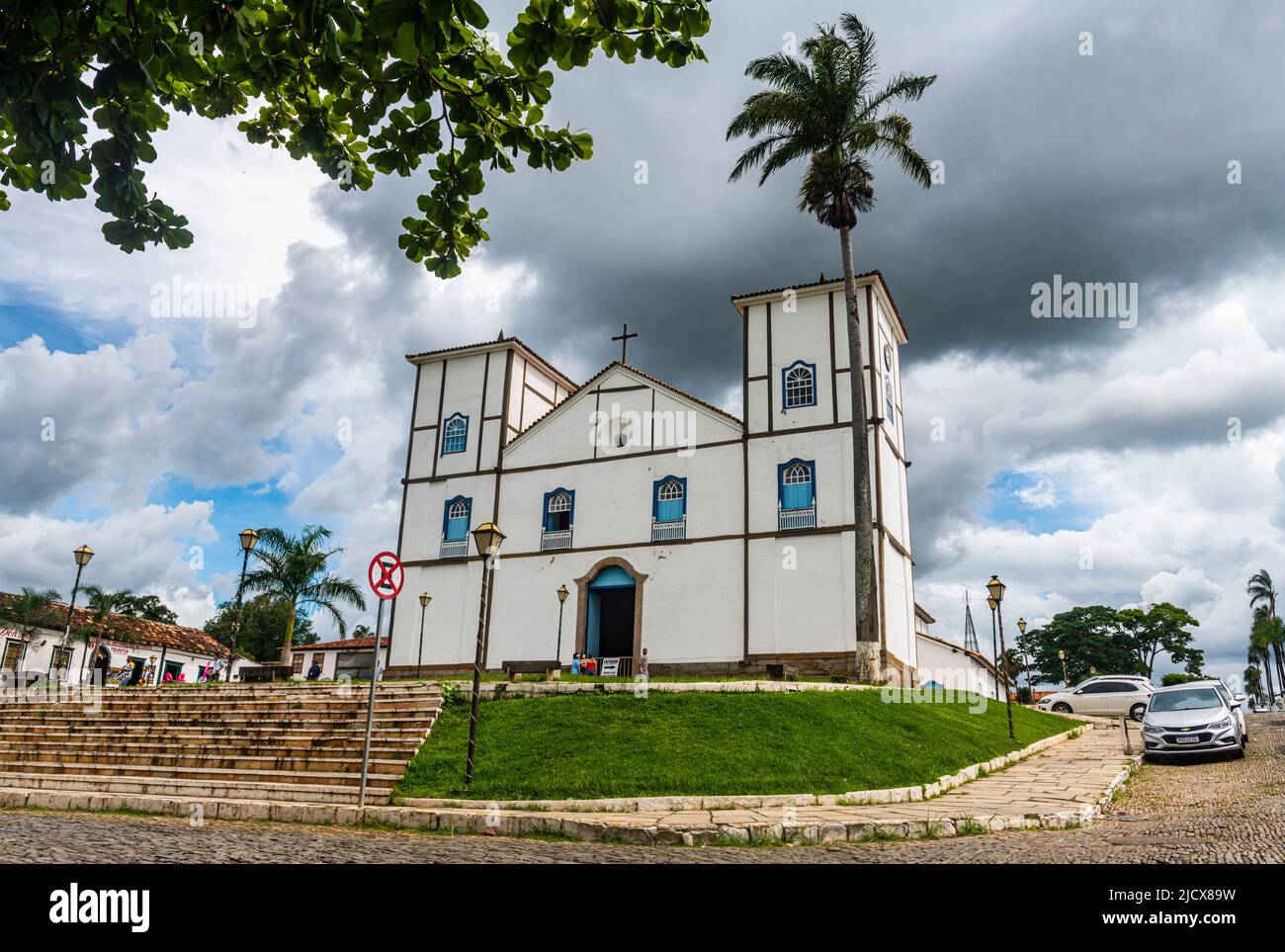 Igreja de Nosso Senhor do Bonfim, Pirenopolis, Goias, Brasil, Sudamérica Foto de stock