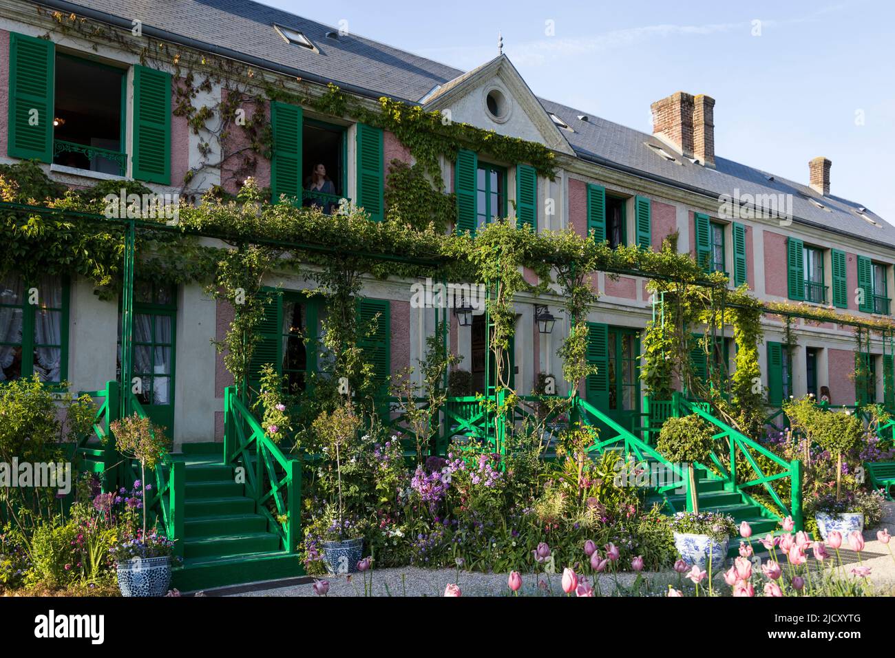 La casa y los jardines de Claude Monet, Giverny, Normandía, Francia Foto de stock