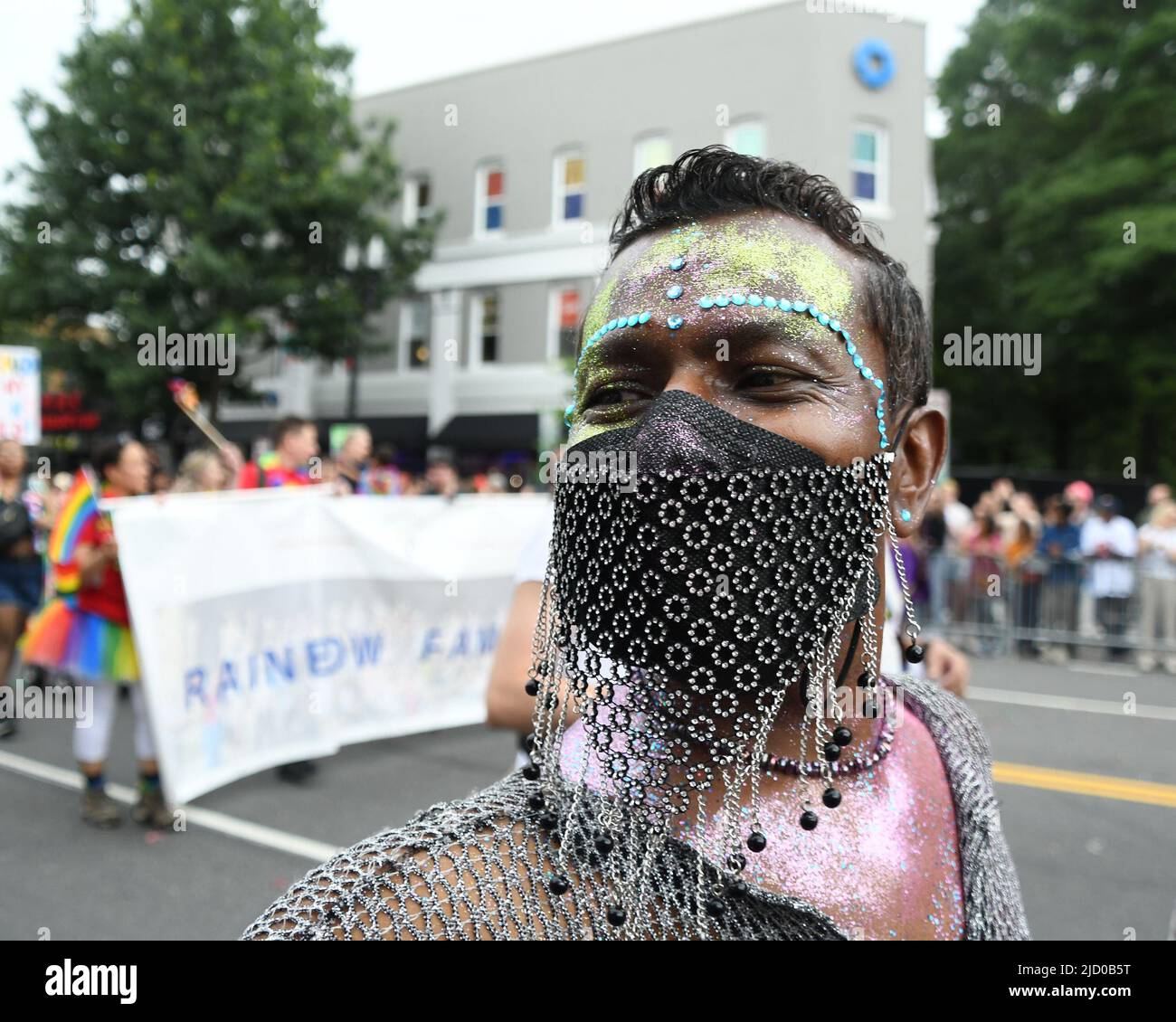 El ViiV Healthcare Pride Parade 2022 tiene lugar en Washington, EE.UU. Abbie Clendaniel/Pathos Foto de stock