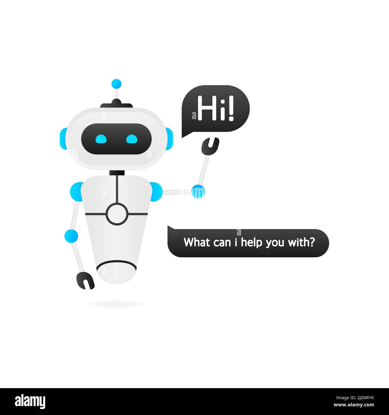 Concepto de icono de chatbot, bot de chat o chatterbot. Asistencia Virtual  Robot de Aplicaciones Web o Móviles. Ilustración vectorial Imagen Vector de  stock - Alamy