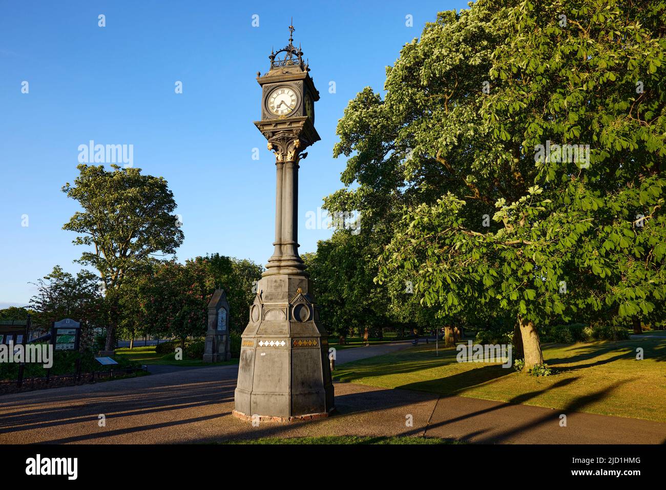 Reloj Memorial Albert Park Middlesbrough Foto de stock