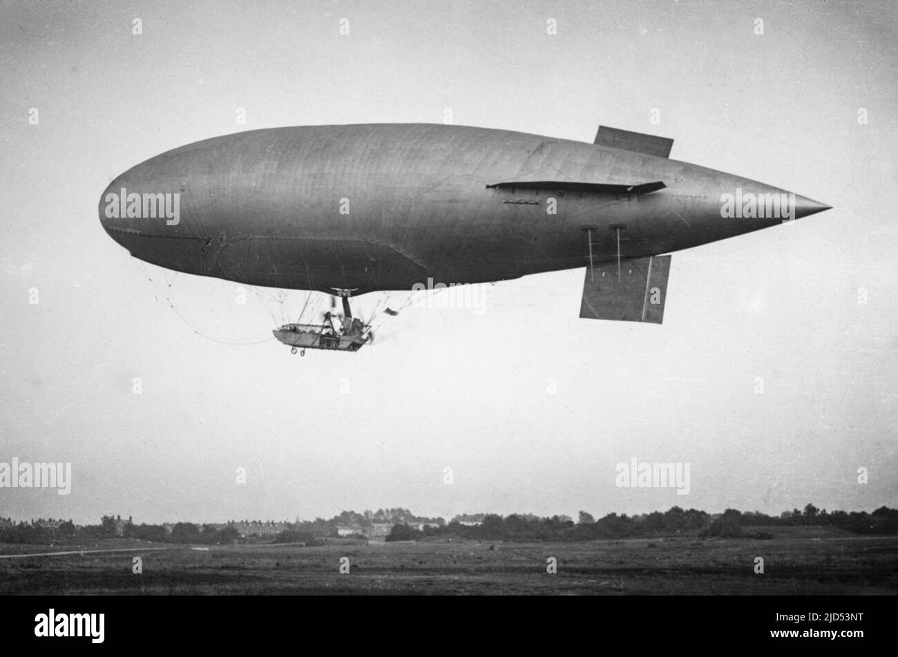 Parseval PL-18 Airship, construido en 1913 para la Marina Real Británica, número HMA 4. Sirvió como patrullero hasta 1917, quien fue desmovilizado. Foto de stock