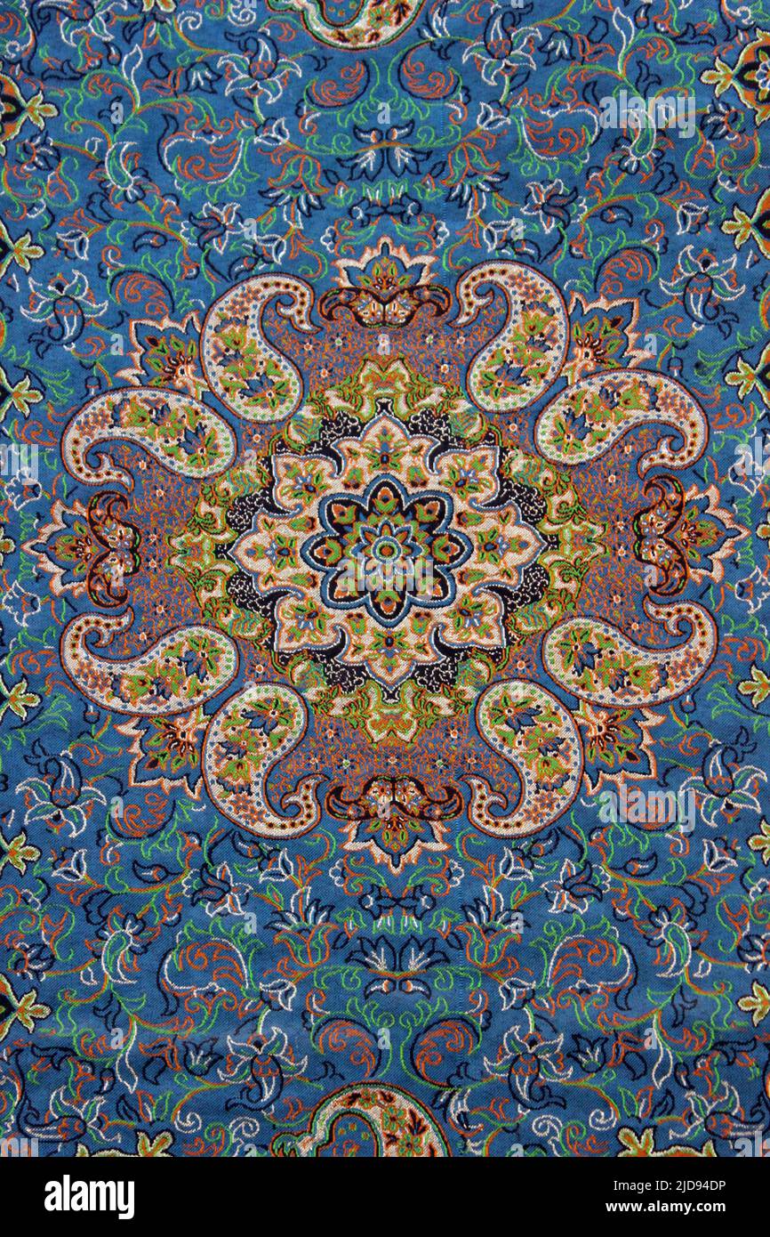 Diseño textil estilo Mandala, Jordania, Oriente Medio Foto de stock