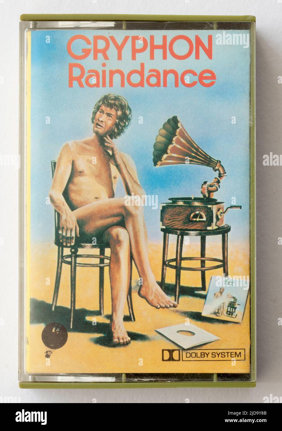 1970s Music Cassette Raindance de Gryphon Foto de stock
