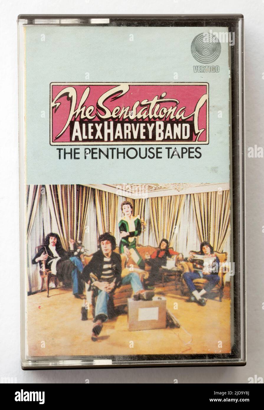 1970s Casete de música El Penthouse Tapas de la sensacional Alex Harvey Band Foto de stock