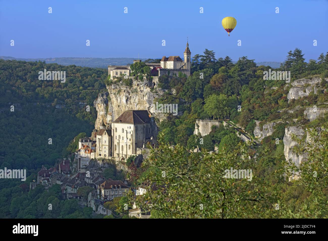 Francia, Lot, Rocamadour, ciudad medieval, clasificado como Grands Sites de France Foto de stock