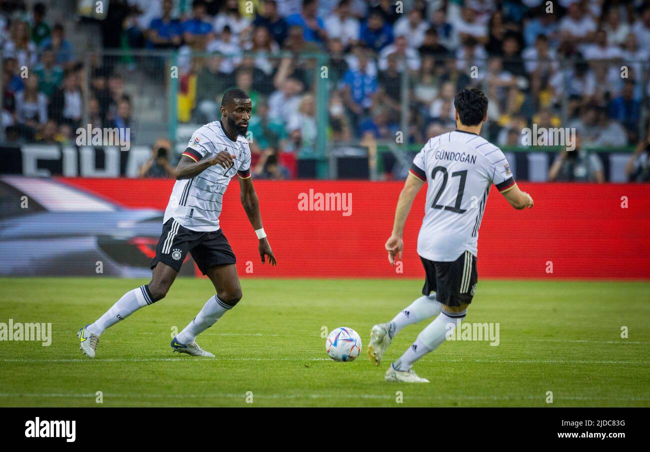 Antonio Rüdiger (Deutschland), Ilkay Gündogan (Deutschland) Deutschland - Italien 14.06.2022, Mönchengladbach, Fussball; Saison 2021/22 Foto: Moritz Foto de stock