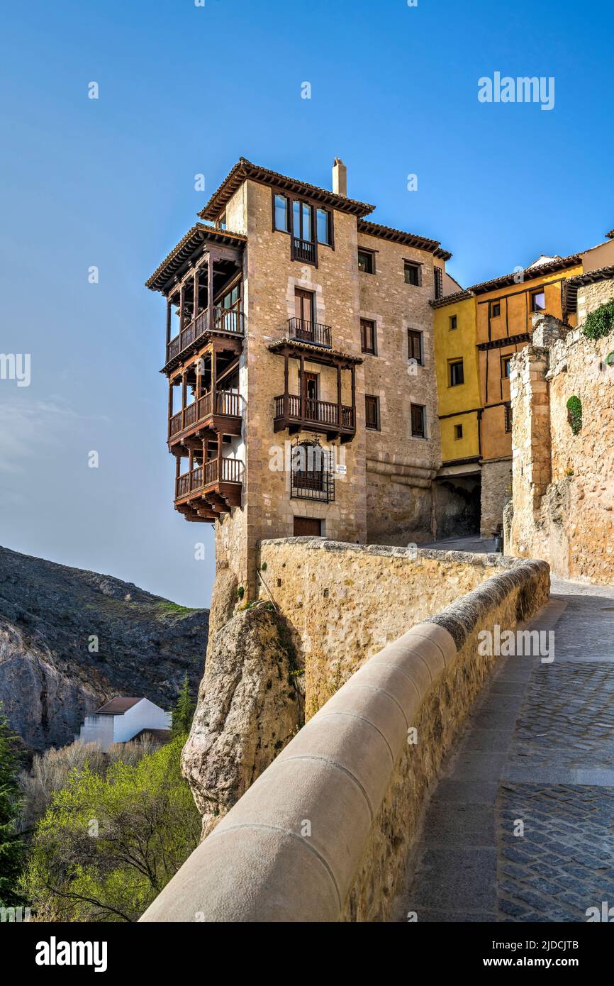 Casas colgantes (casas colgadas), Cuenca, Castilla-La Mancha, España Foto de stock