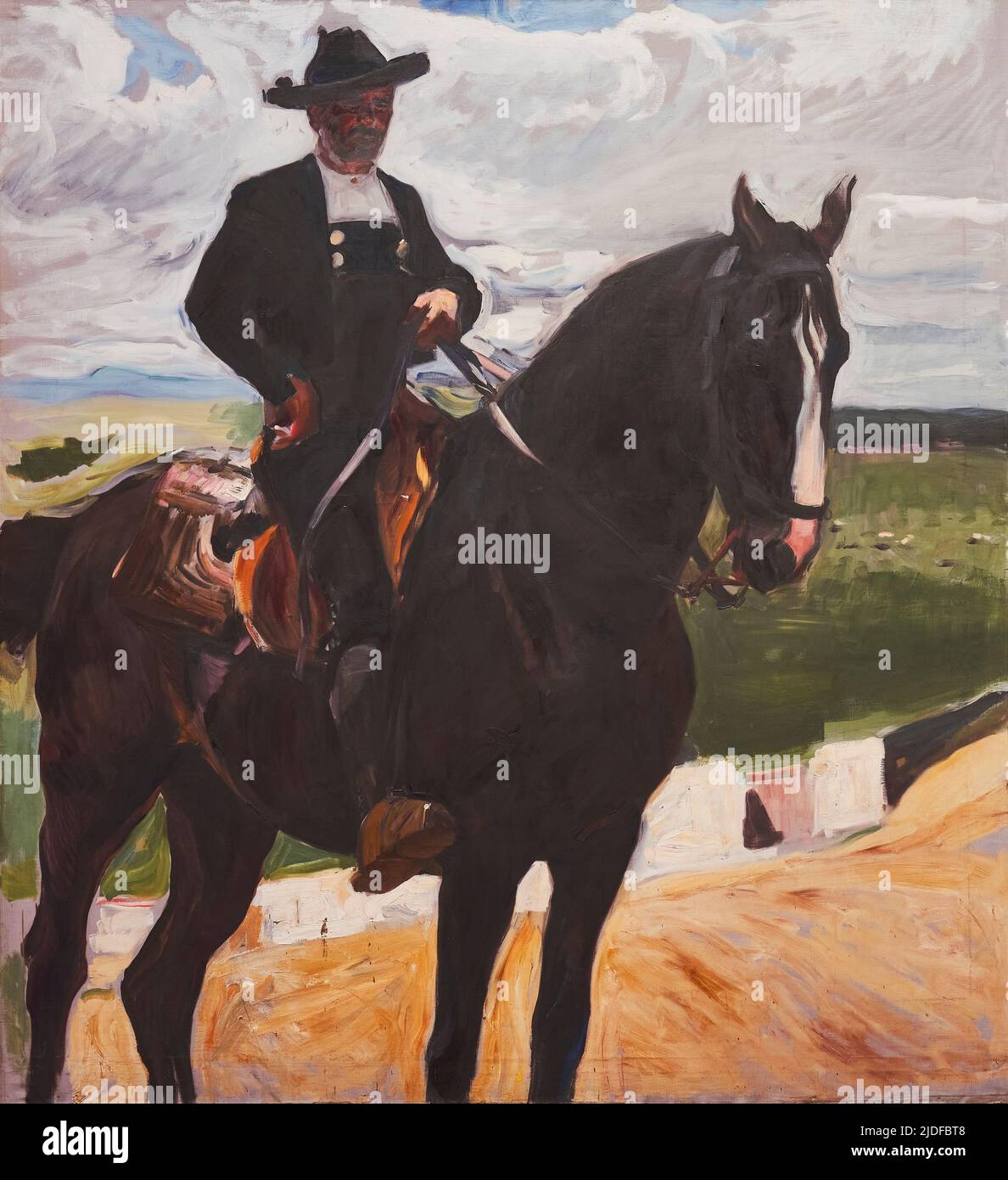 Joaquín Sorolla y Bastida (1863-1923). Horseman de Salamanca (jinete salmantino). 1912. Óleo sobre lienzo. 211 x 192 cm. Joaquín Sorolla y Bastida era Foto de stock
