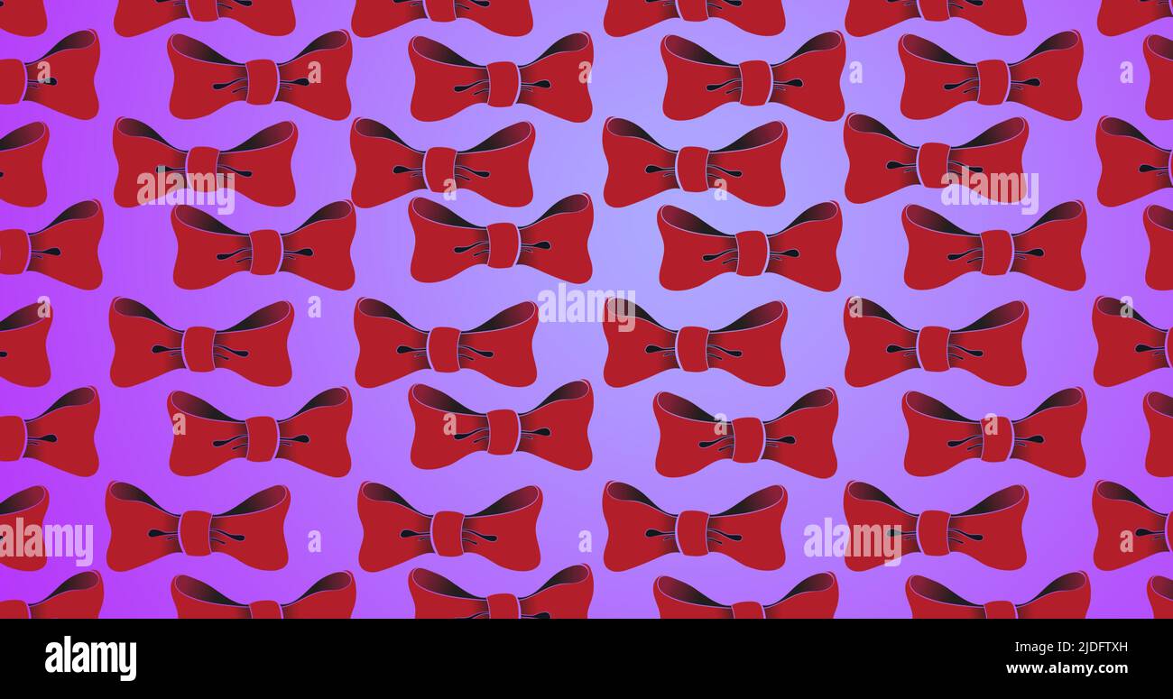 Imagen completa de corbatas rojas sobre fondo de color Foto de stock
