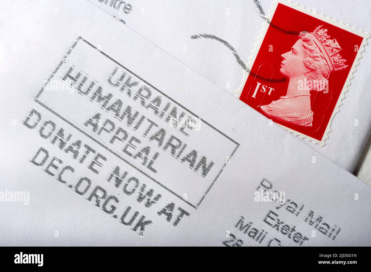 Ucrania Llamamiento humanitario Foto de stock