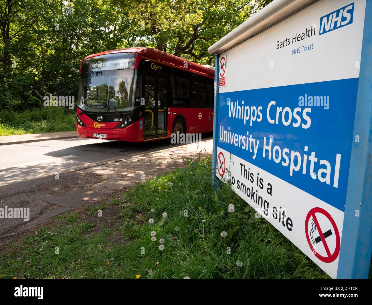 Whipps Cross hospital universitario parte de la entrada del Barts NHS Health Trust, Londres, Reino Unido Foto de stock