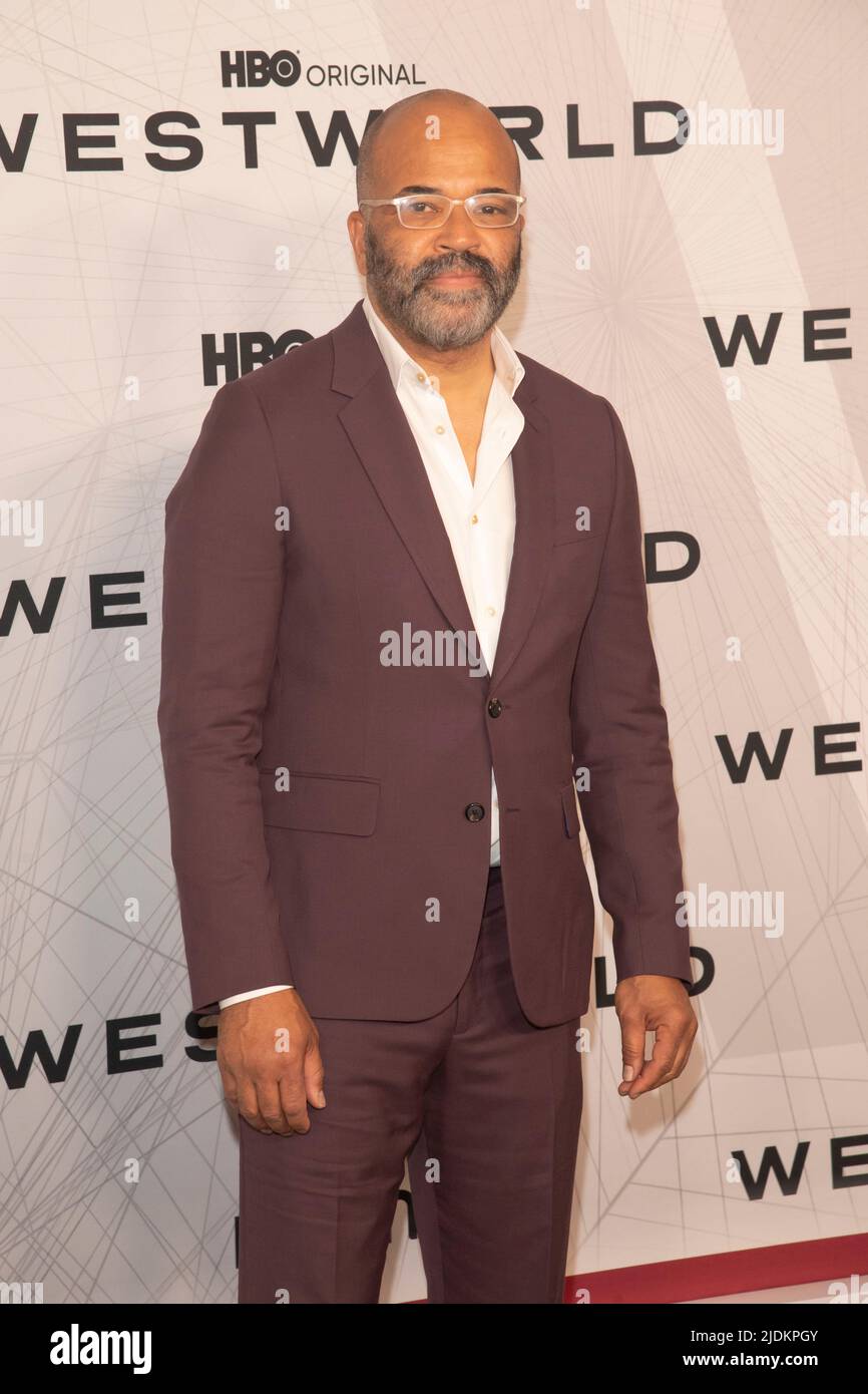 NUEVA YORK, NUEVA YORK - 21 DE JUNIO: Jeffrey Wright asiste al estreno de la temporada 4 'Westworld' de HBO en Alice Tully Hall, Lincoln Center el 21 de junio de 2022 en la ciudad de Nueva York. Foto de stock