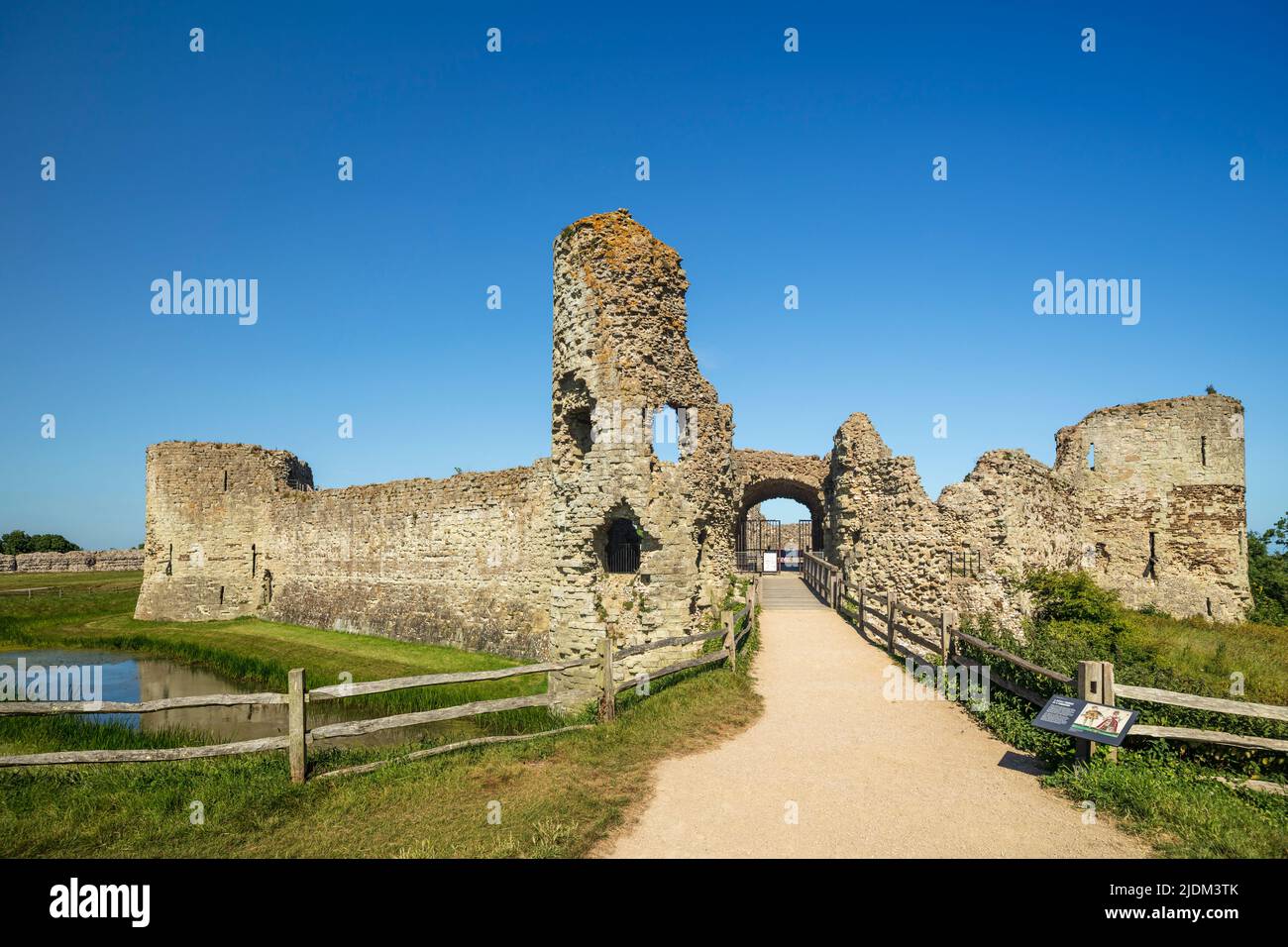 El castillo de Pevensey. Foto de stock