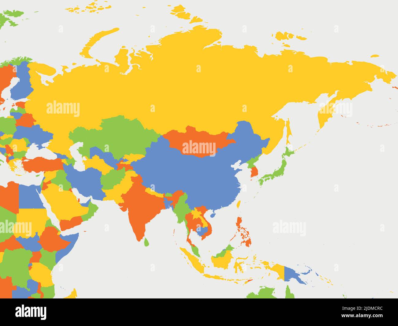 Mapa Político Del Continente Asiático Imagen Vector De Stock Alamy 9199