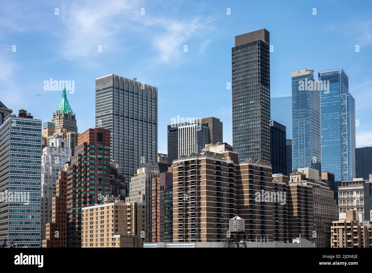 Edificios altos del Bajo Manhattan en la Ciudad de Nueva York, Estados Unidos de América Foto de stock