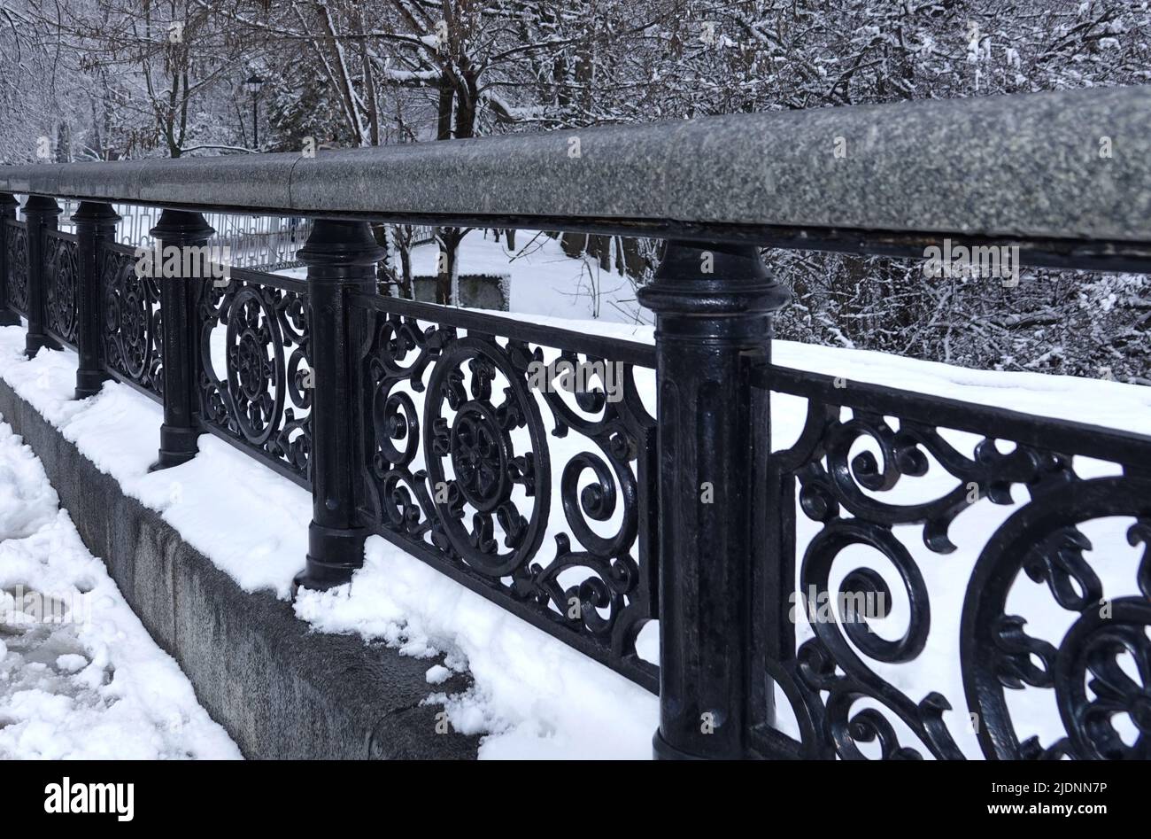 Parque de invierno Kiev Ucrania Foto de stock