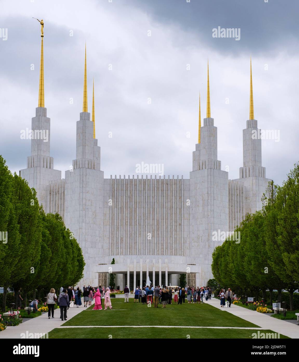Templo Mormón, Kensington, Maryland, Estados Unidos. Foto de stock