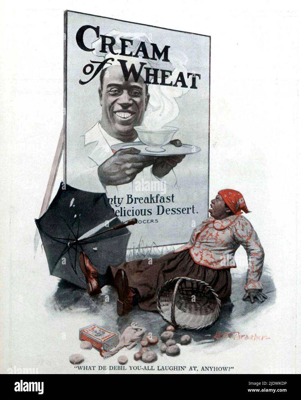 Anuncio de Crema de Trigo - What de Debil todos ustedes se rieran en cualquier forma - 1919 Foto de stock