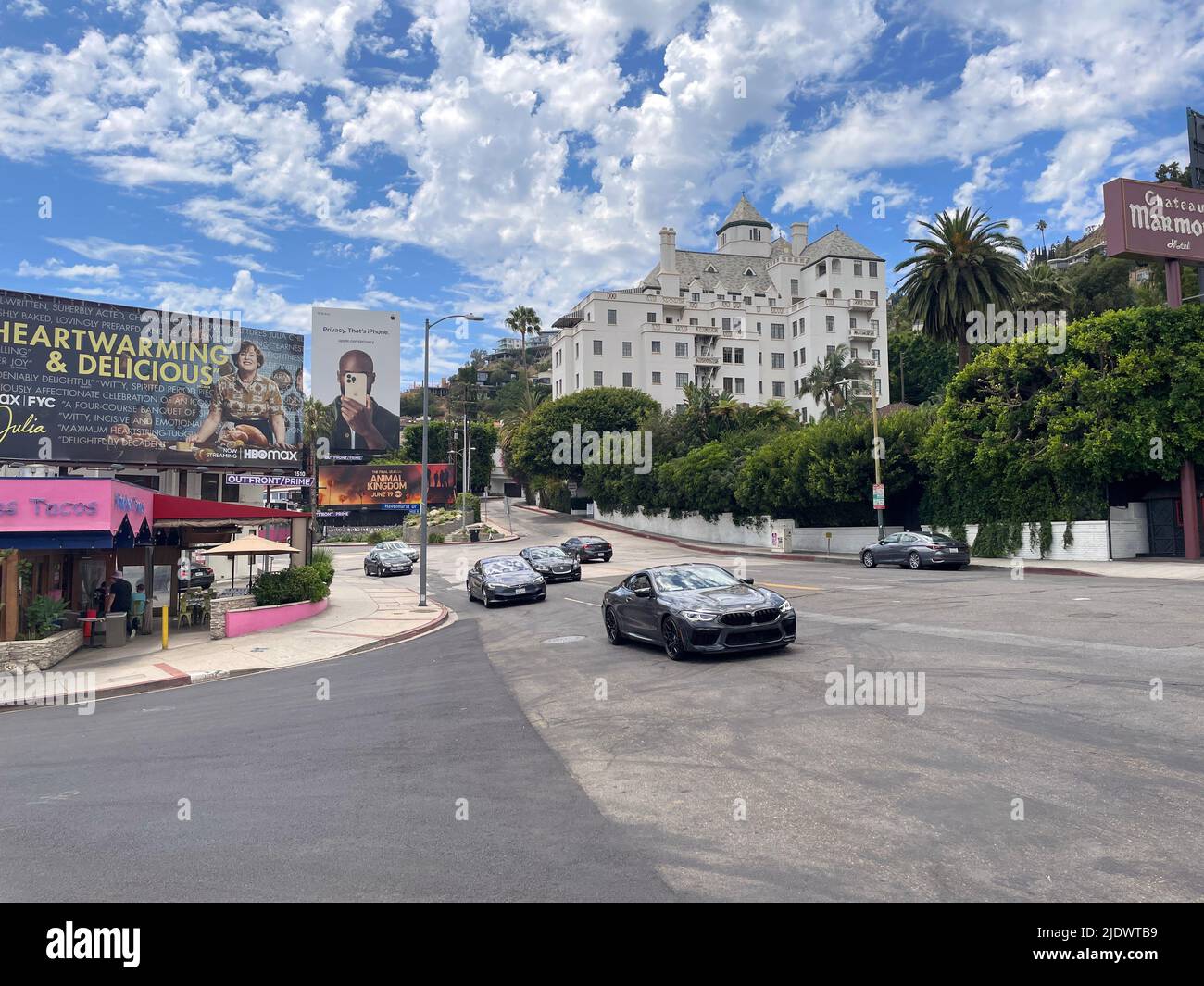 Chateau Marmont, hotel, Sunset Strip, West Hollywood, Los Ángeles Foto de stock