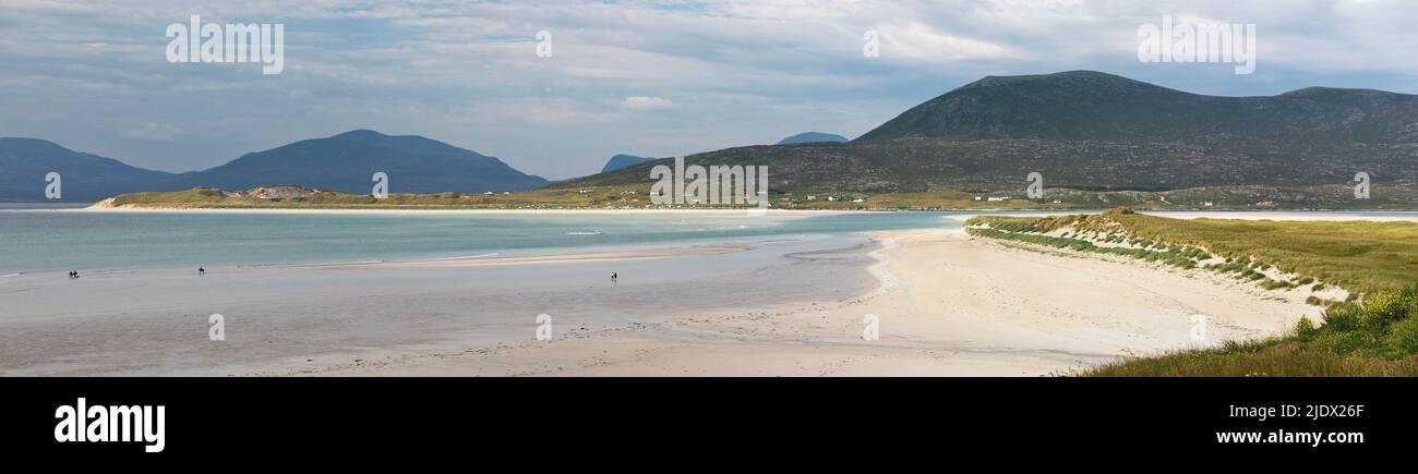 Playa Seilebost en la Isla de Harris, Islas del Oeste, Hébridas Exteriores, Na h-Eileanan Siar, Escocia Foto de stock