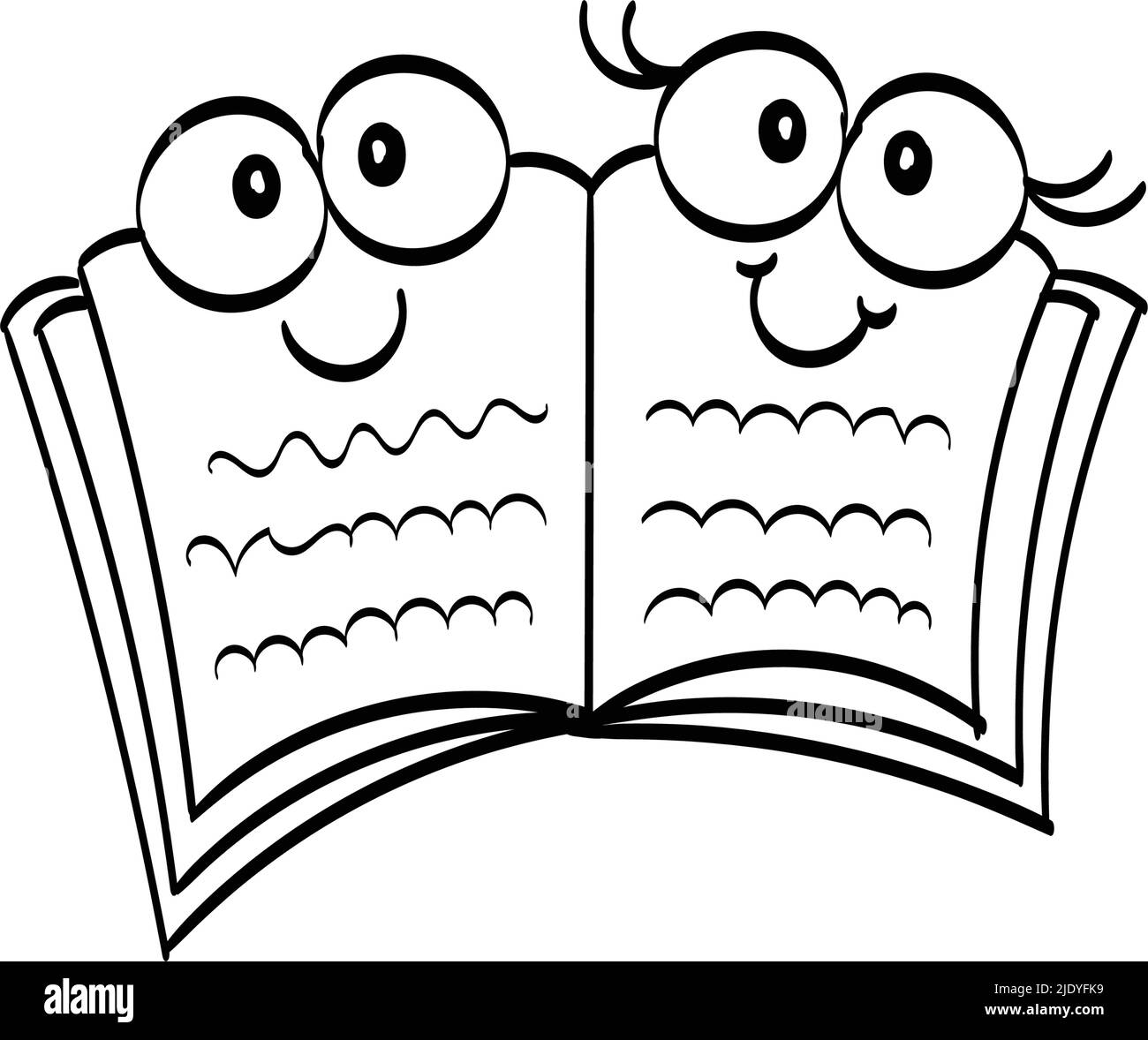 libro. libro de texto. concepto de educación escolar. diseño de libros  divertidos para niños libro para colorear, páginas para colorear, estampado  de camisetas, icono, logotipo, etiqueta, pegatina. 8520481 Vector en  Vecteezy