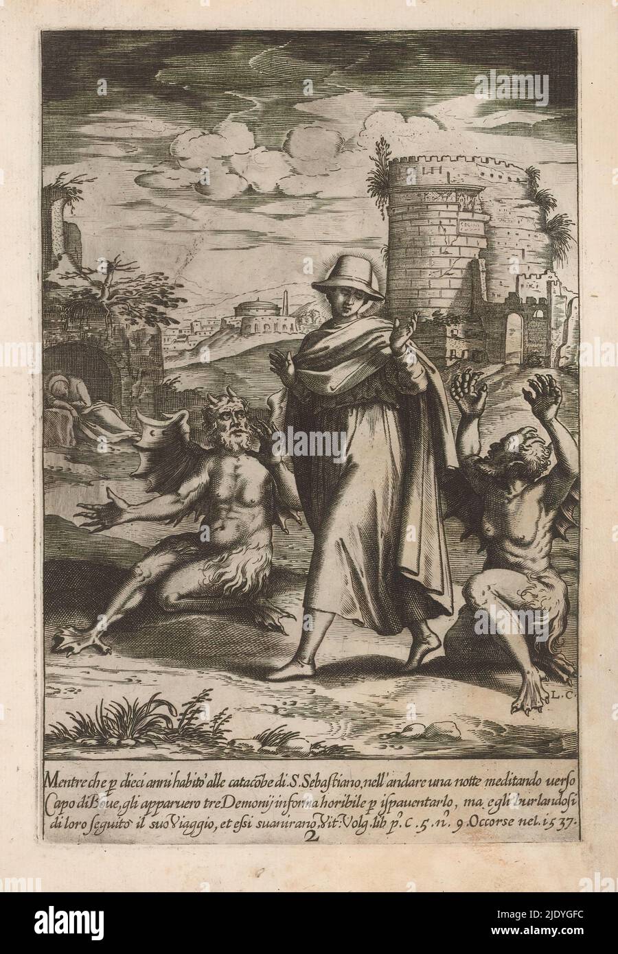 Filippo Neri cae de un burro y acompaña a San Germano a Roma, la vida de  San Filippo Neri (título de la serie), dos escenas de la infancia de  Filippo Neri. De