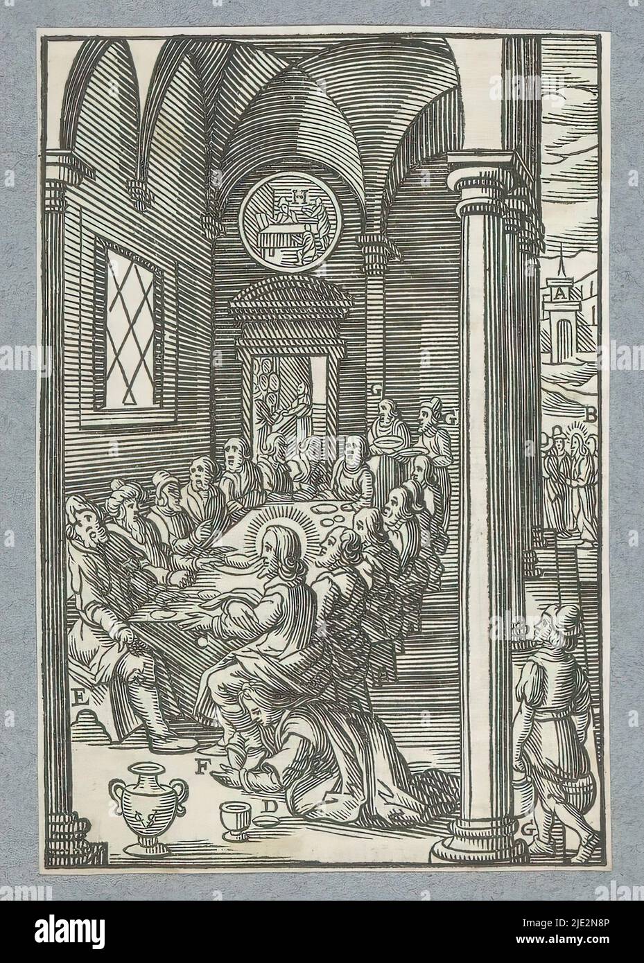 María Magdalena unge los pies de Cristo, Cristo es un invitado de Simón