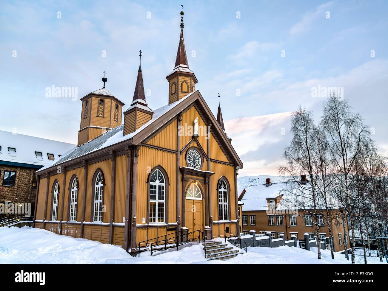 Catedral de Nuestra Señora en Tromso, Noruega Foto de stock