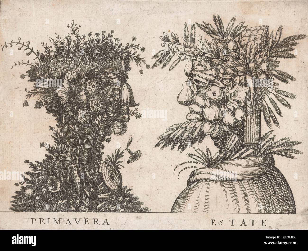 Personificaciones de las Cuatro Estaciones Primavera y Verano